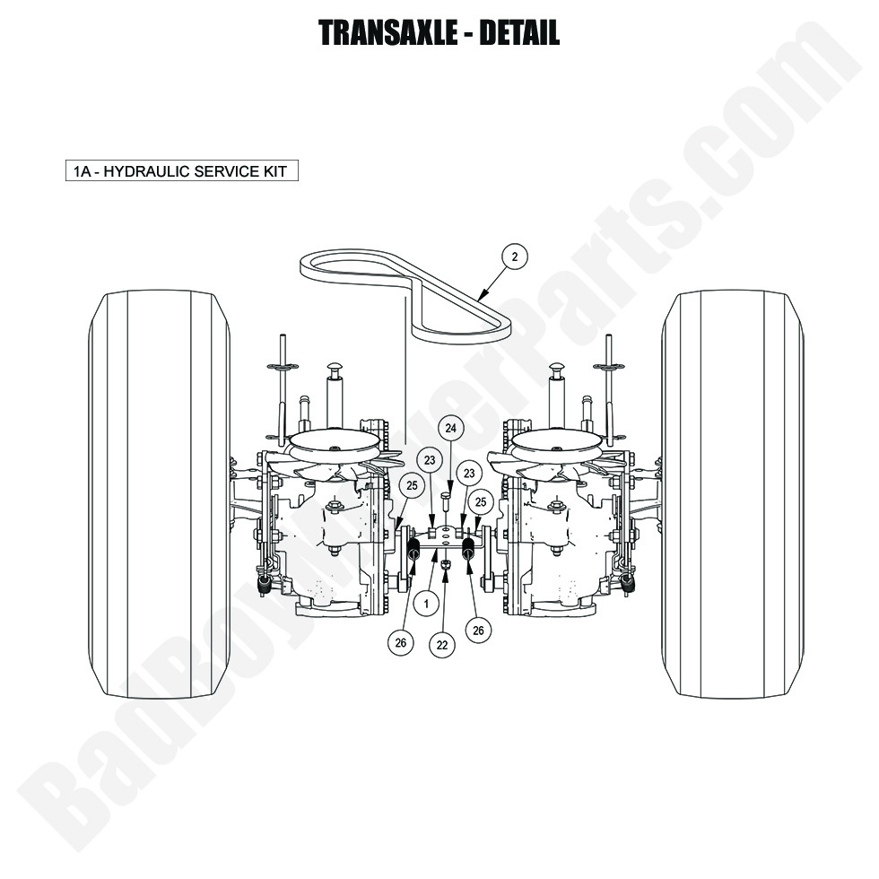3517 - Bad Boy Mower Parts Lookup > 2024 > Revolt (36\" Deck) > Transaxle - Detail